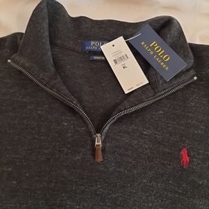 Polo Ralph Lauren Cotton Mesh Quarter-Zip Sweater